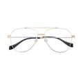 Customized Unisex Classic Gold Silver Titanium Metal Frame Optical Glasses Vintage Style Fashionable Diamond Face for Women Men