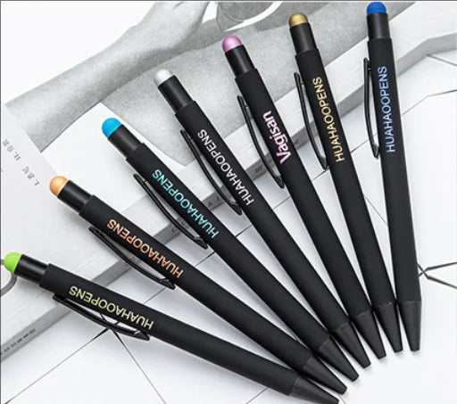 Hot Selling Custom Logo for Stylus Pen Soft Touch Screen Multi-Color Ballpoint Novelty Promotion Advertising Pen 1.0mm Writing