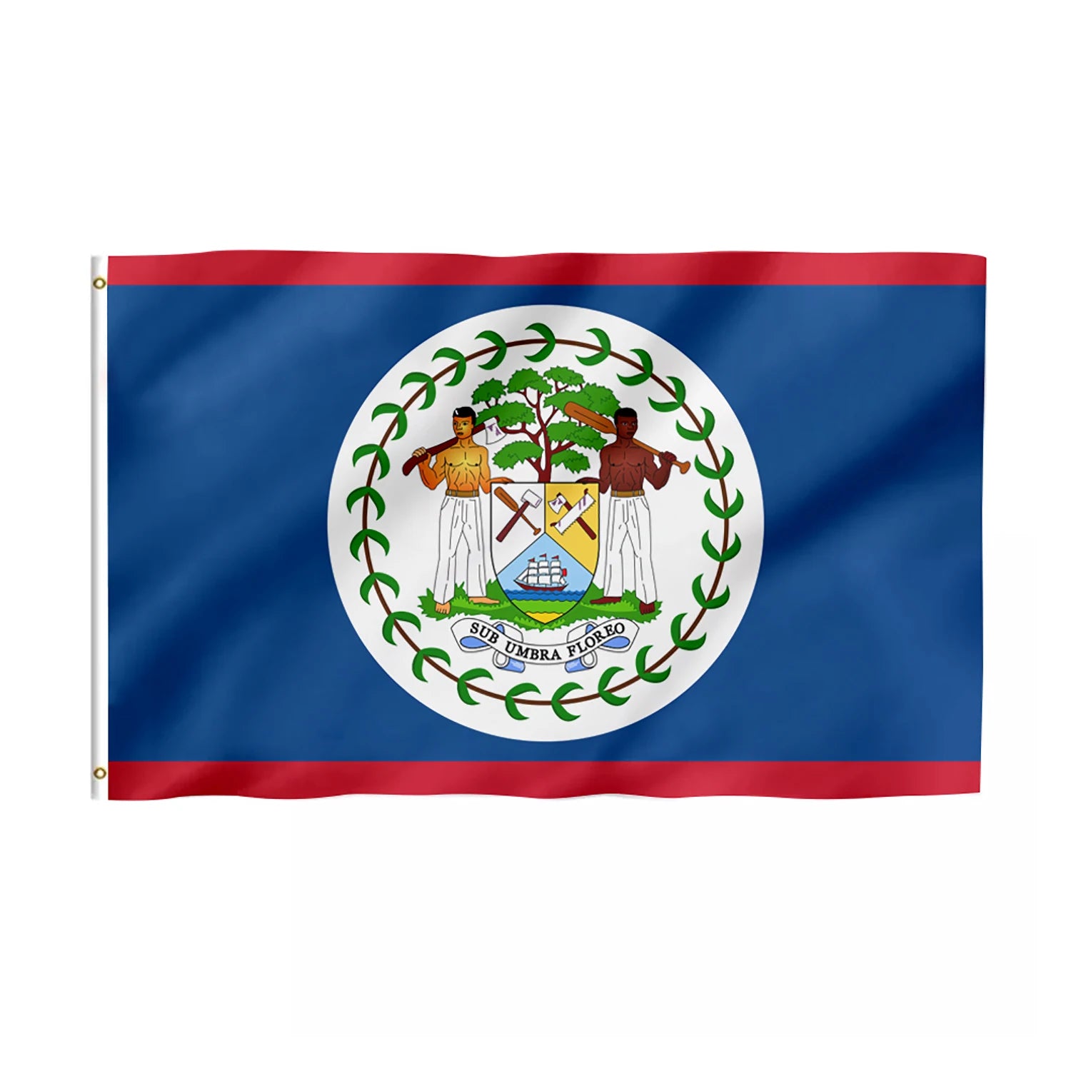 Factory Custom 100% Nylon 3x5 ft Belizean Flag Promotional Competition Banderas Garden Flag Fast Delivery