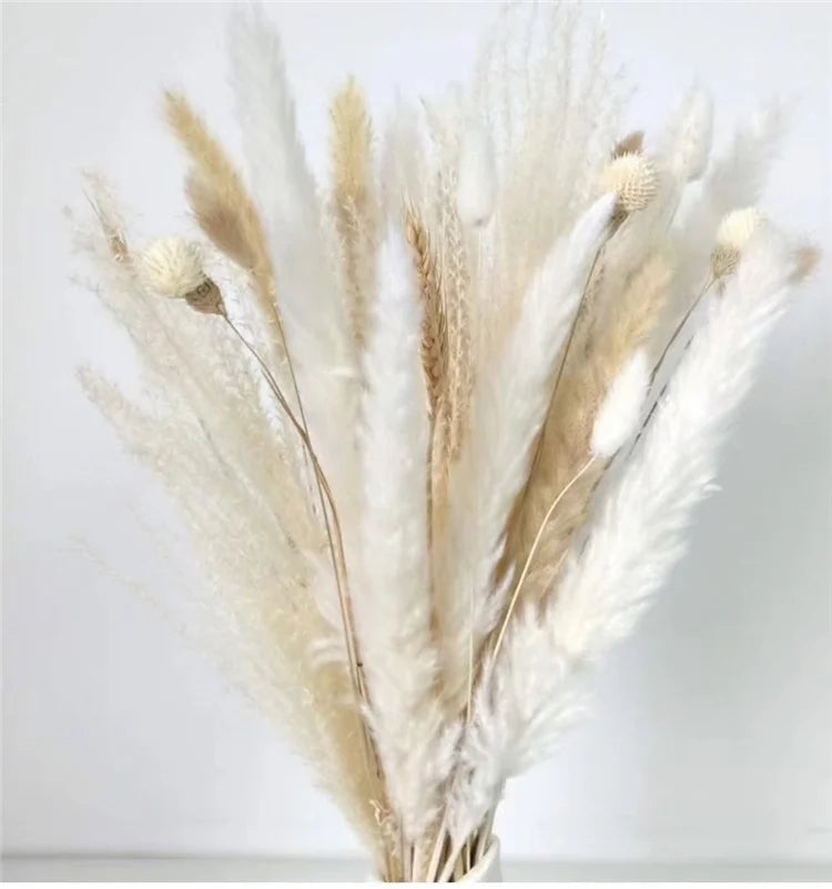 H05297  Natural Handmade Flower Bouquets Dried Flowers With Fresh Color for Room Office Wedding Home Decoration