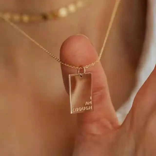 Wholesale Engraved Letter Pendant Necklace PVD 18K Gold Plated Anti Non Tarnish Free Waterproof 316 316L Stainless Steel Jewelry