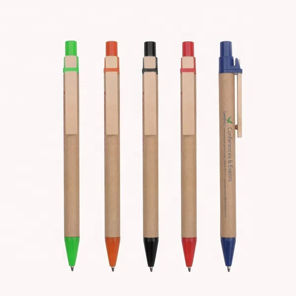 High Quality Promotional Gift Sports Logo Recycled Paper Ballpoint Pen