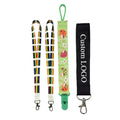 Business Gifts Polyester Neck Lanyard Wrist Keychain with Silk Screen Printing