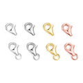925 Sterling Silver DIY Water Drop Shape Bracelet Necklace Components Lobster Clasp for Jewelry Making