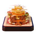 2026 New Trends Product 3d Memo Pad Laser Cut 198 Sheets 3d Model Paper Cube Notes with Asian Castle on the Top of Mountain