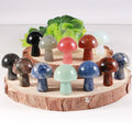 DIY Wholesale Natural Crystal Polishing Hand Carved Healing Gemstone Fluorite Mushrooms