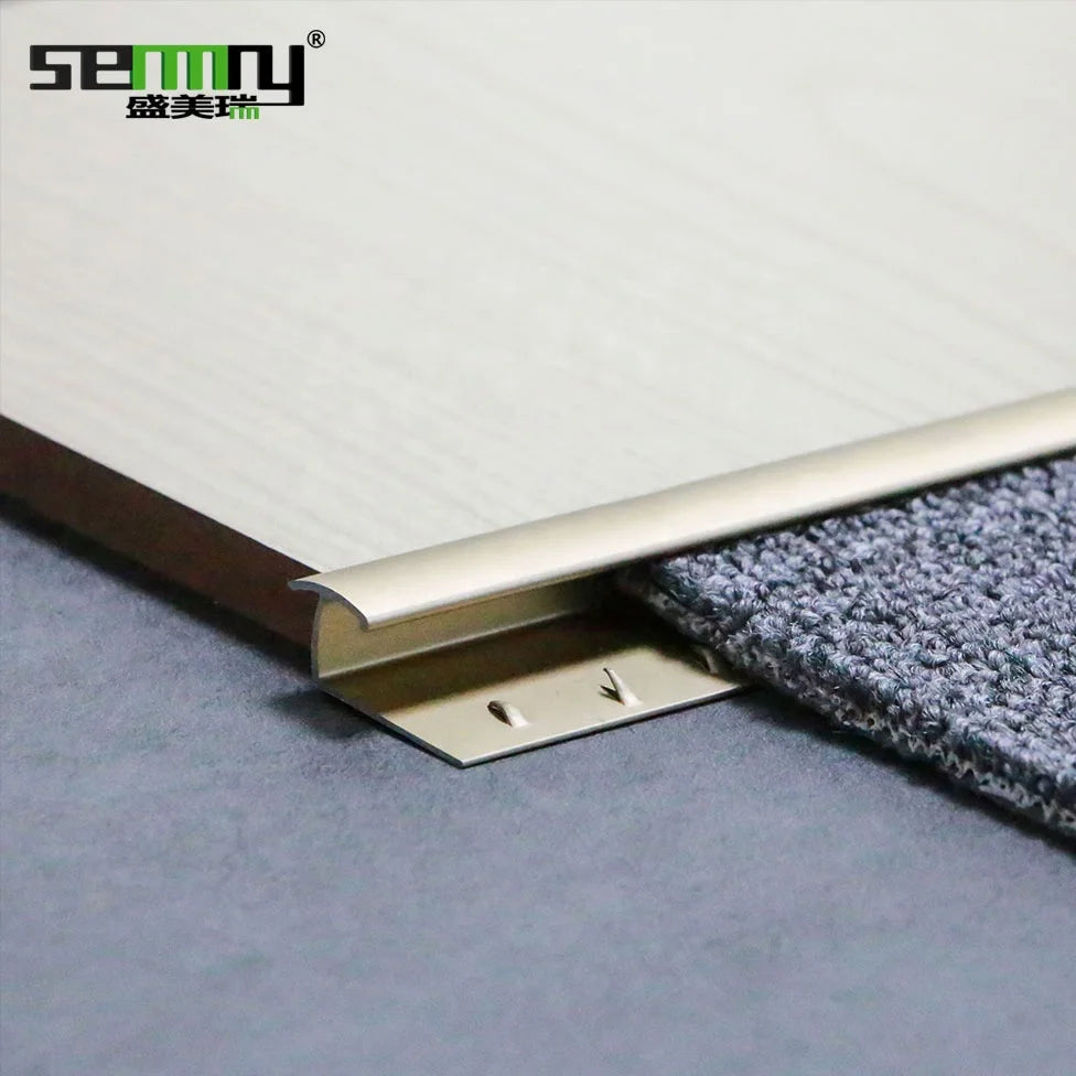 Floor Accessory Aluminum Carpet Closing Trimming Edge Carpet Transition Strips Extrusion Profile