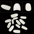 2024 New Extended 120-Piece ABS Nail Plate 1-Box Natural Color French Nail Flakes Reusable Butterfly Square Flakes for Nail Art