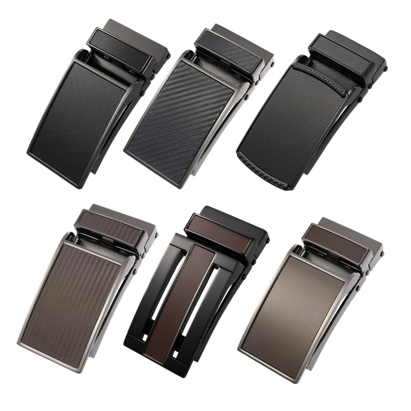 LQbelt 35MM Automatic Buckles for 3.1CM Men's Ratchet Belt Without Strap Alloy Click Buckle Laser Logo Factory Custom Wholesale