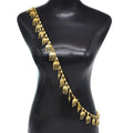 Gold Silver Color Hollowout Flower Leaves Coin Tassel Shoulder Chain Body Chain Gold Shawl Shoulder Chain