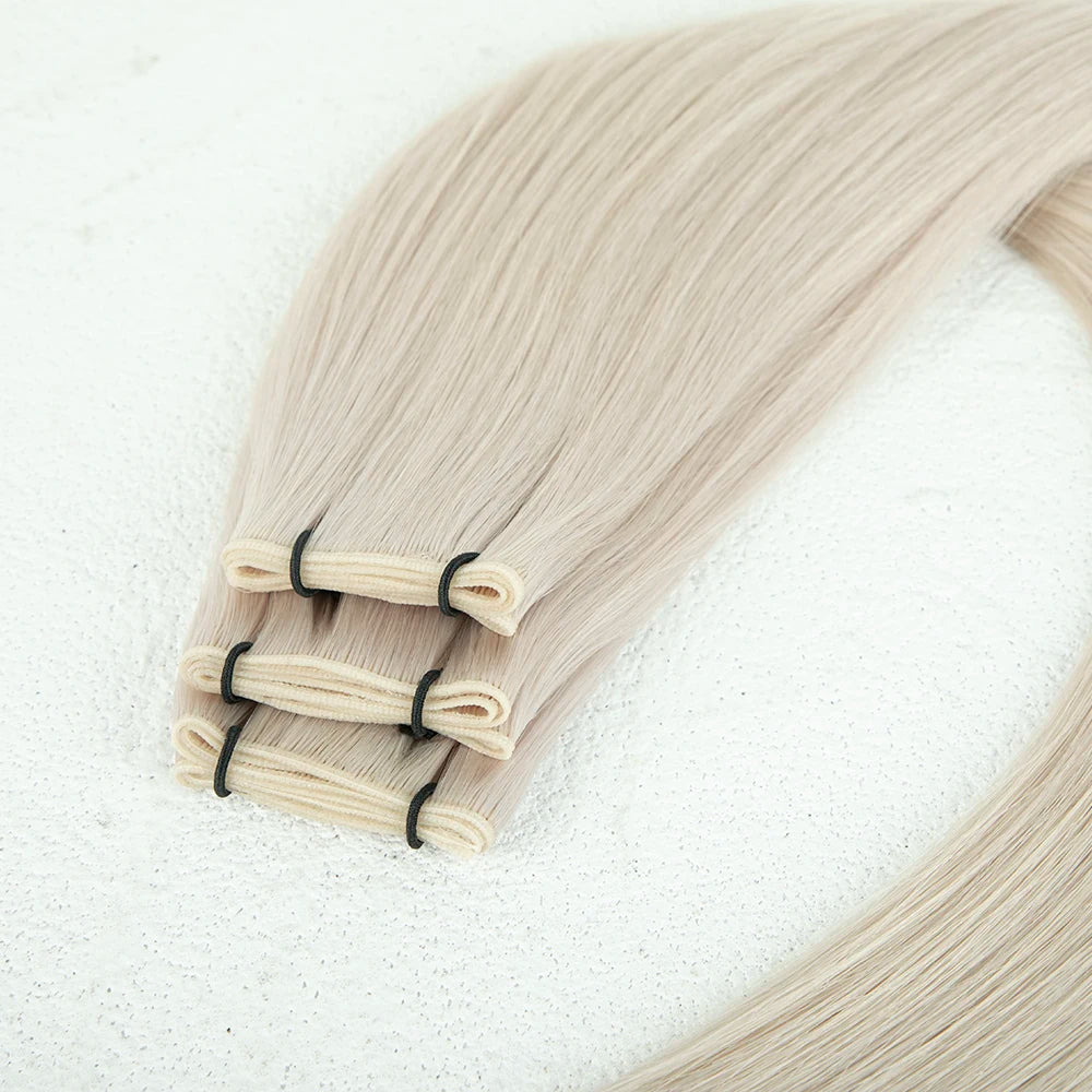 LeShine Top Quality Russian Seamless Weft Invisible Genius Weft Hair Extensions Hand Tied Extensions Genius Human Hair Weft