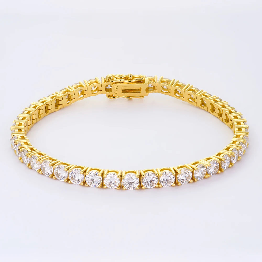 Classic 925 Silver 2mm-3mm Moissanite Tennis Bracelet 4 Prong Ultra Value Collection DEF COLOR  VVS Clarity