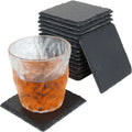 2025 Wholesale Classic Style Black Slate Stone Coaster 10cm Natural Round Square with 5mm Thickness for Engraving