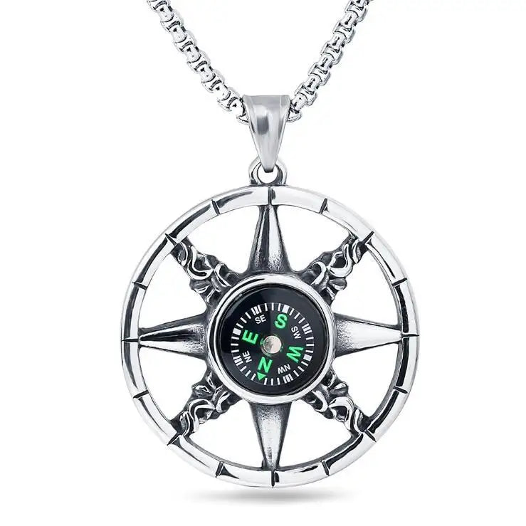 Vintage Punk Styles Titanium Steel Not Fade Hip-Hop Personality Cross Pendant Trendy Necklace