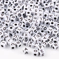 Wholesale 5MM Square Shape White/Colorful/Black/Gold Acrylic Letters Alphabet Beads Plastic & Lucite DIY Jewelry Making