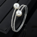2025 Trendy Temperament Water Diamond Pearl Bracelet Multilayer Pearl Water Diamond Bracelet for Women
