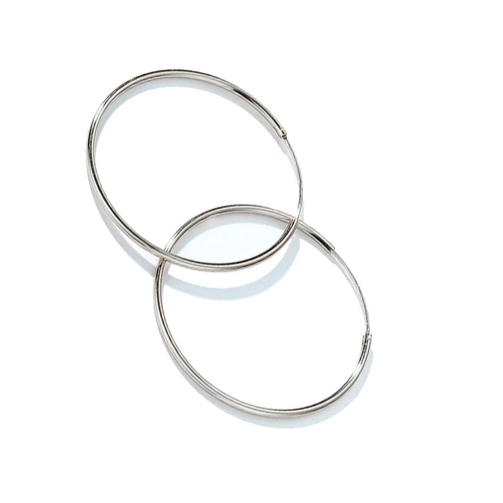 Wholesale Women Minimalist Silver Sterling 925 5cm Huggie Hoop Earrings Accessories Women Jewelry Earring Supplier