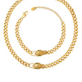 Factory Hot Sale Women's Stainless Steel Snake Head Green Zircon Chain Link Bracelet 18K Gold Plated Trendy for Weddings Parties