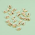 8mm DIY Stainless Steel Tiny Alphabet Initial Letter for Name DIY Bracelet Charms