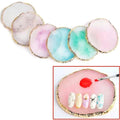 Professional Crystal Agate Resin Palette for Nails Pink Nail Art Palette Cream Nail Polish Palette