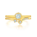 Wholesale Fine Jewelry Manufacturer Supply Women Natural Gem Stone Sky Blue Topaz Finger Ring