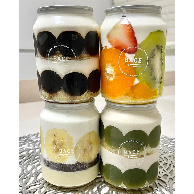 500ml PET Cans Ice Coffee Can with 202 Sot Stay on Tap Lids Ring Pull Lids Plastic Cans for Soda Soft Drinks W/ Printing