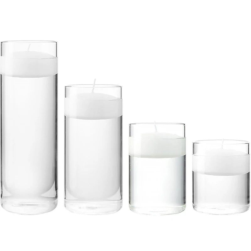 Glass Candles Valentine's Day Romantic Candlelight Dinner Hotel Wedding Smokeless Floating Candle Cup