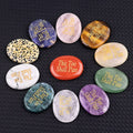 Natural Clear Quartz Crystal Agate Stone Encouragement Words Engraved Pocket Worry Stone for Feng Shui Healing Carved Gift for