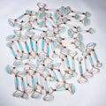 Huiying Good supply care products crystal opalite facial roller rose gold metal