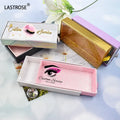 Make Your Own logo Box Lashbox Packaging pink and Rose Gold Pull Out Eyelash Packaging Box