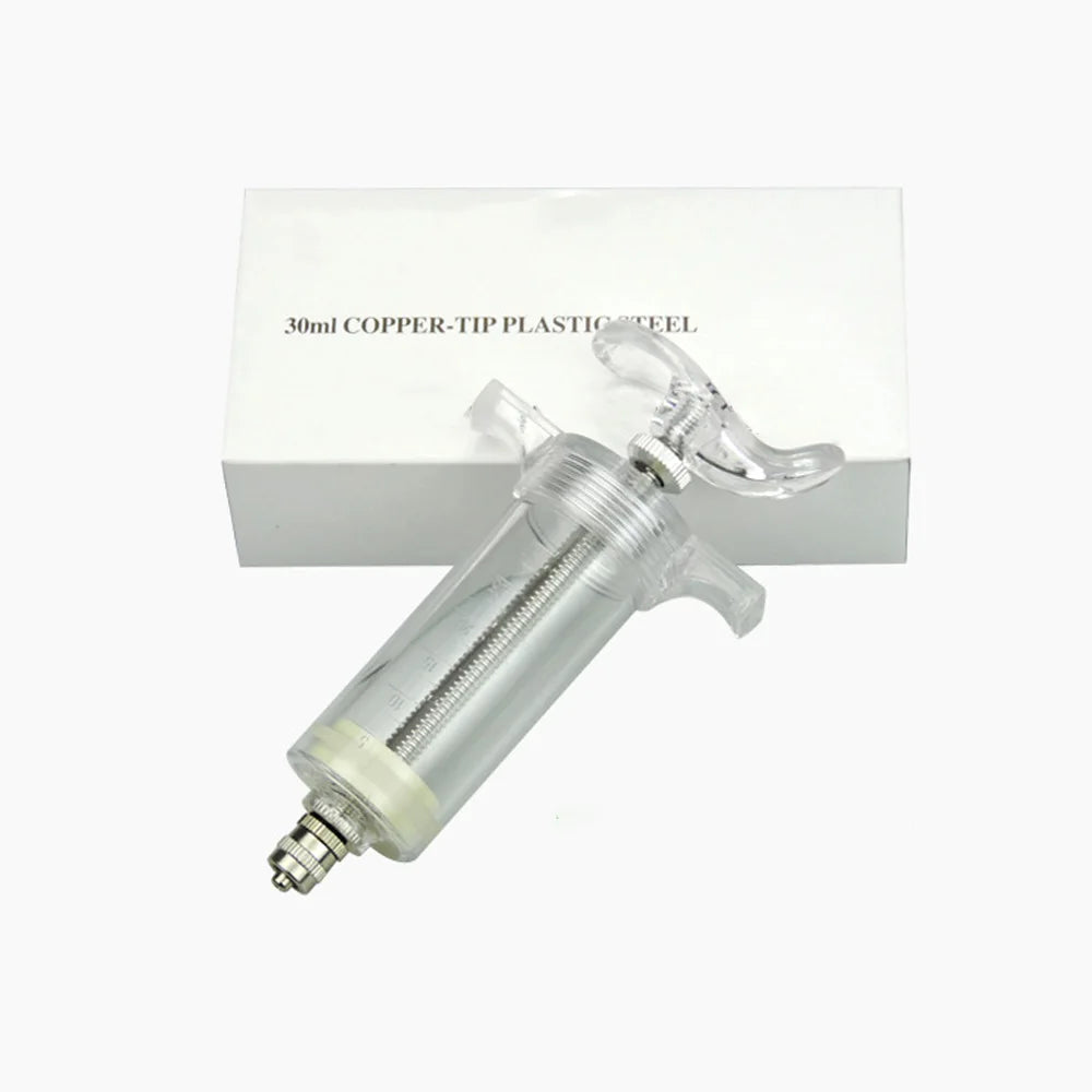 Injector Veterinary Orange Syringe Animal Pig Vaccine Clear Scale 10ML 20ML 30ML 50ML 100ML