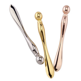 Eye Cream Massage Stick Spatula Rose Gold Silver Luxury Cosmetics Skincare Facial Cream Roller Massager Tool Refillable Spoon