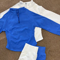 SHINBENE Wholesale Quarter Zip Workout Sport Crop Tops Seamless Half Zippy Long Sleeve Gym Top