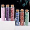 Factory Price Crystals Healing Stones Amethyst Gravel Drift Bottle Crystal Chips Wishing Bottle