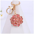 Factory Price Flower Keychain OEM Order Diamond Customize Metal Key Ring Car Bag Phone Accessories Key Chain Gift Manufacturer
