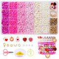 Valentine's Day DIY Loose Beads Clay String Beads Set Box Accessories Bracelet Necklace Accessories for Women's