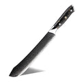Grandsharp 9'' Damascus Slaughter Knife Japanese 67 Layer Damascus Steel Kitchen Slaughter Knives with Black Carbon Fiber Handle
