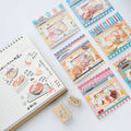 Nekoni Vinyl Stickers Flake Original Aesthetic Stickers Kawaii Adhesive Decals for Food Image PVC Sticker Packs