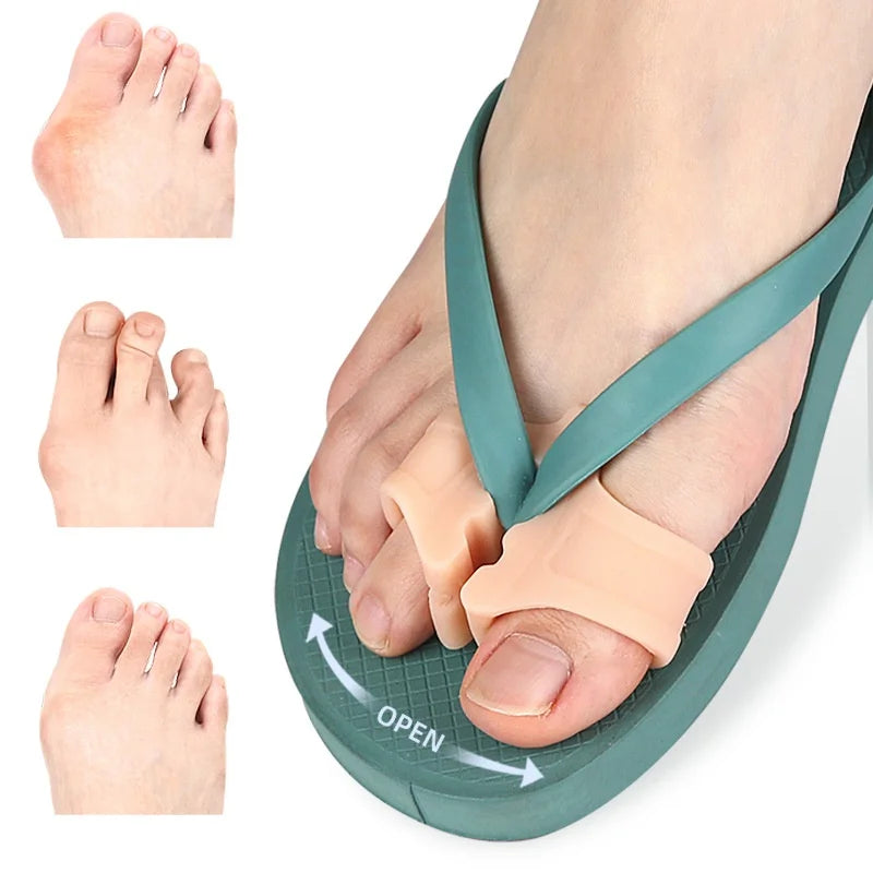 Silicone Toe Spreader Separator Bunion Hallux Valgus Corrector Thumb Finger Correction Straightener Foot Care Tool