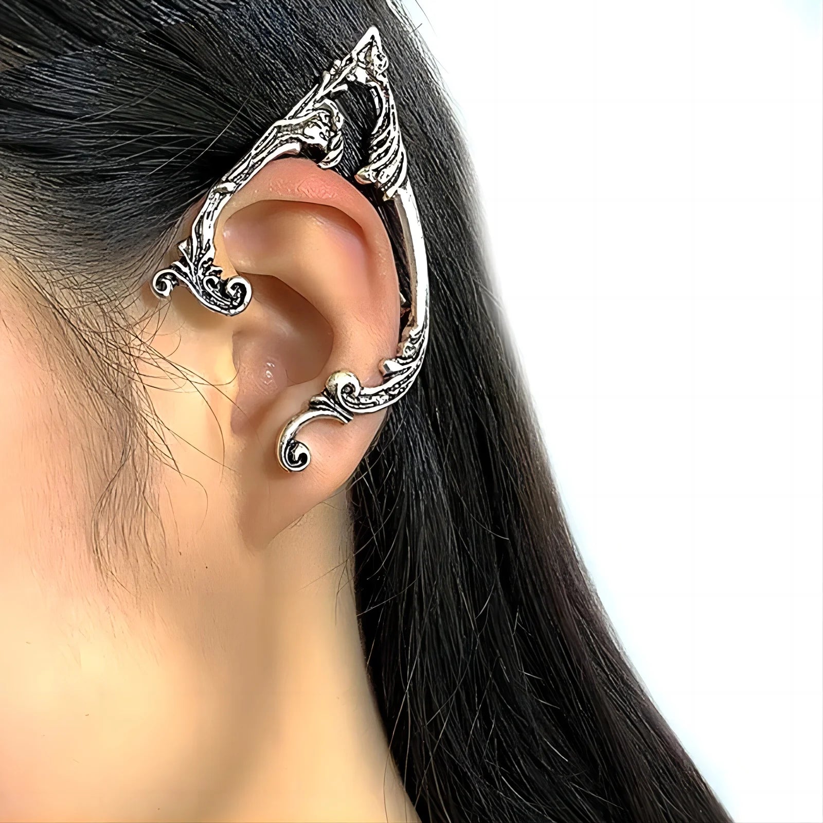 New Design Trendy Fashion Gothic Punk Nightclub Elf Earrings Retro Elves Wrap Ear Cuff Clip Earrings