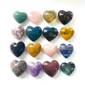 Wholesale Crystals Healing Stones Mixed Different Material Crystal Heart for Decoration