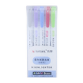 Soft Multi Color Highlighter Marker Pen Double Headed Fluorescent Pen Mark Pen Cute Hot Selling Zebra 5 Colors Set Pastel Color
