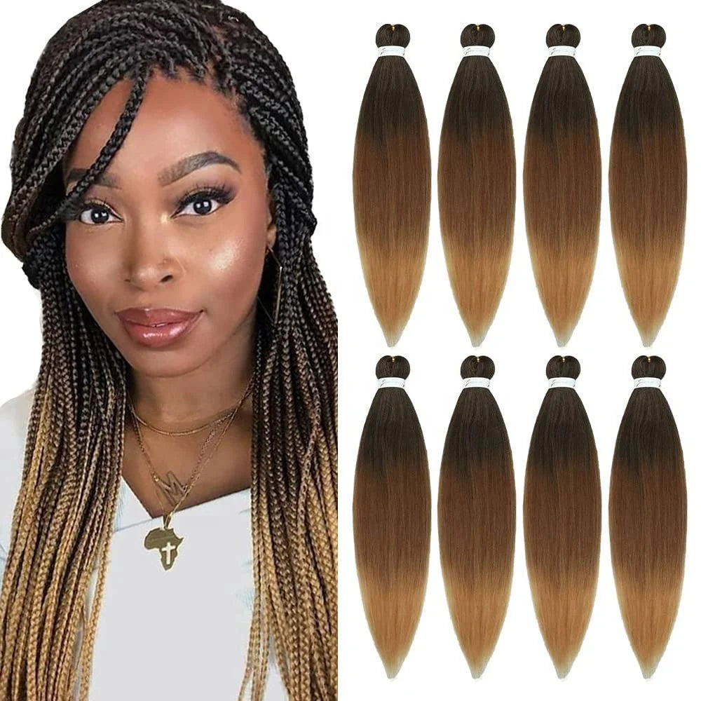 Wholesale 26Inch Pre-stretched Expression Braiding Hair Pre Stretch  Pre-stretched Braiding Hair