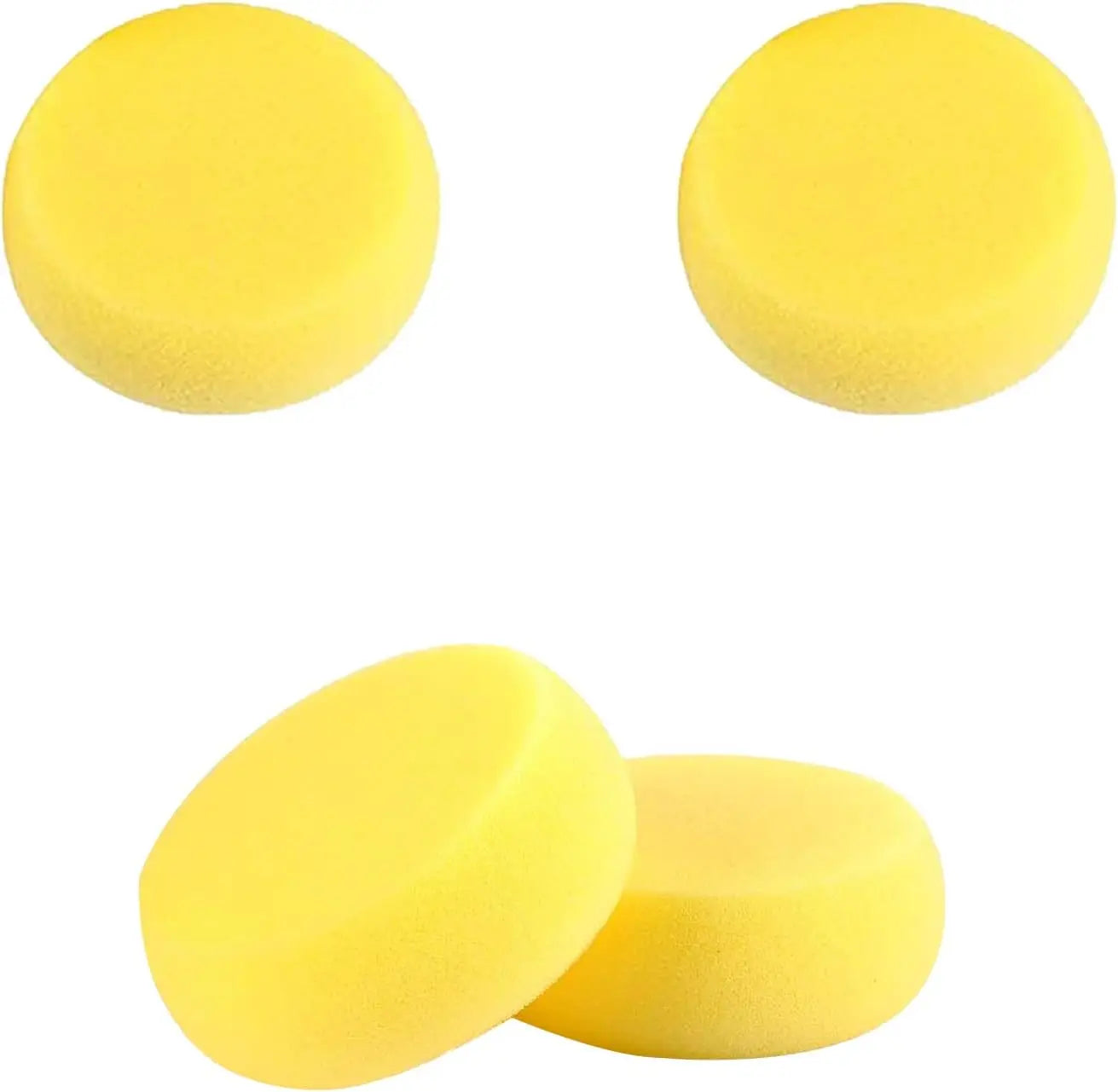 Woxin 4pcs 2.96inch Yellow Painting Sponges 2.96inch Craft Sponges Clay Sponge for Face Painting Art Crafts Canvas Base Figure