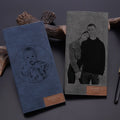 New Arrival Custom Photo Engraved Zipper Closure Men's Wallet Personalized Long Wallet Gift for Men with Polyester Lining