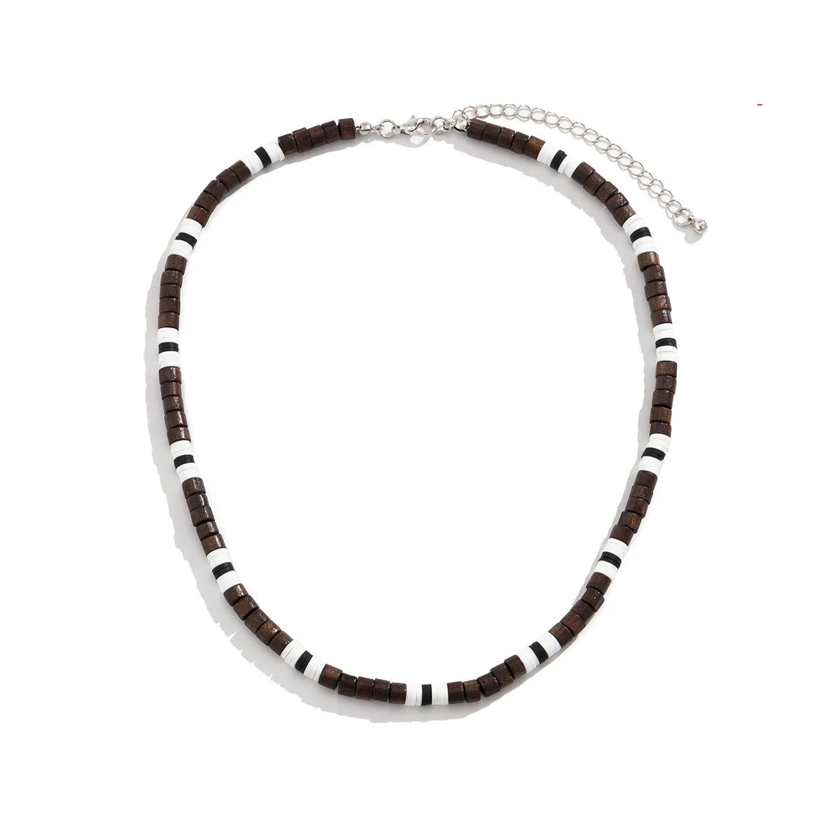 2025 Bohemia Wooden Beaded Necklace for Men Summer Beach Handmade Polymer Clay Necklace Choker for Men