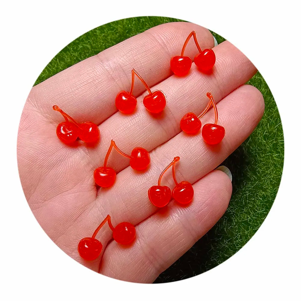Simulation Mixed Blueberry Cherry Mulberry Fruits Artificial Model Decor Play Accessories Shaker Slime Filling Charms