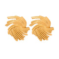 Fashion Jewelry Luxury 18k Gold Plated Ear Earrings Ladies Statement Geometric Stainless Steel Earrings for Women
