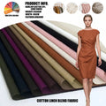 Hot Selling Thick Twill 265gsm 145cm 20% Linen 80%Cotton Fabric Breathable Linen Cotton Blend Fabric for Shirts Clothing Suits