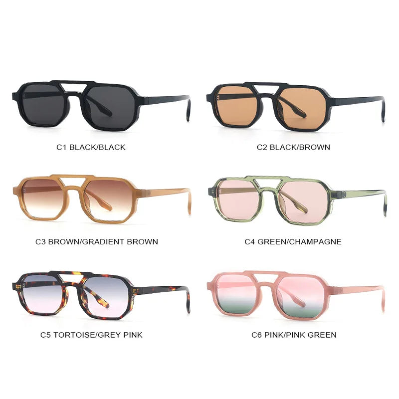2025 Trendy Ins European American Style Sunglasses with Double Bridge Large Frame and Personality Toad Cross-Border Same Style